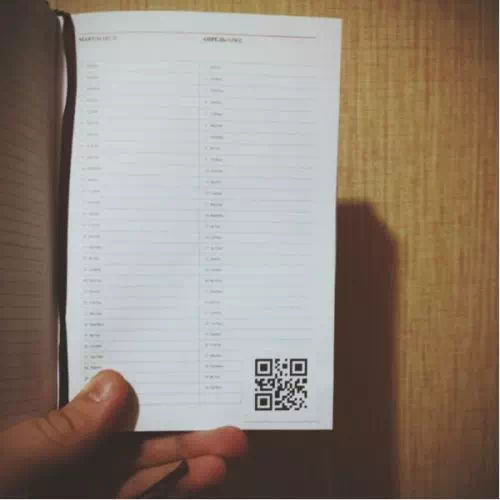 QR код в ежедневнике Джона Винчестера сделанного для квеста
