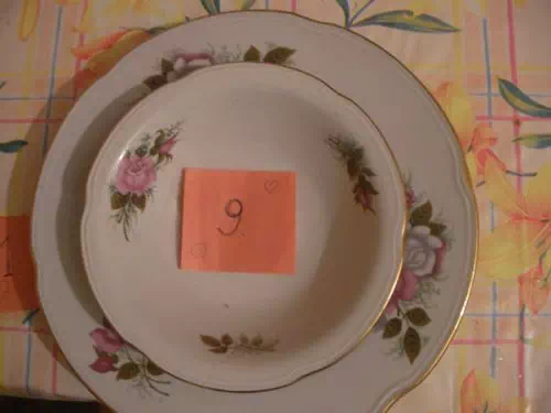 Тарелка в которой спрятана цифра кода 
